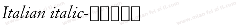 Italian italic字体转换